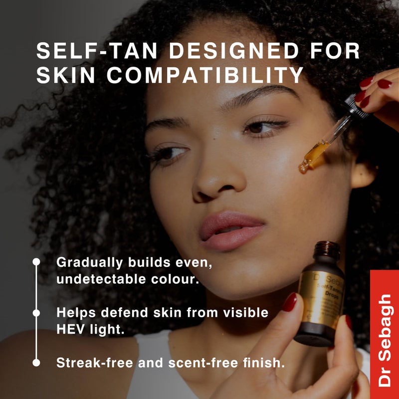 Dr. Sebagh Dr Sebagh Self-Tanning Drops (0.68 fl oz) - Customizable Self Tanner Drops for Face - Streak-Free, Scent-Free Face Tan Drops - Natural Golden Glow Sunless Tanning Drops for Radiant Skin - Image 2